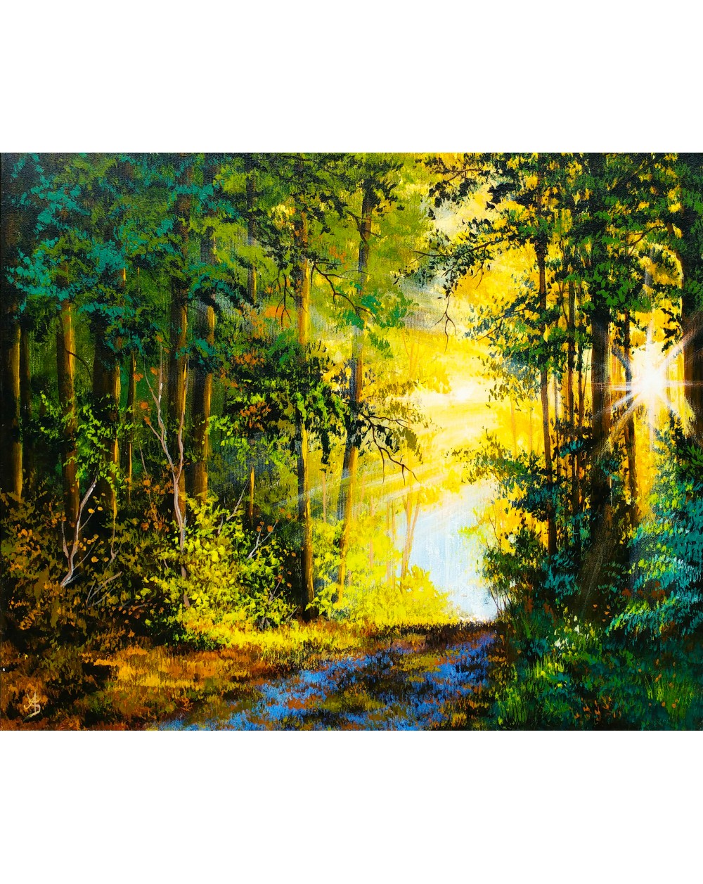 Tablou pictura peisaj padure "Sunetele Naturii"