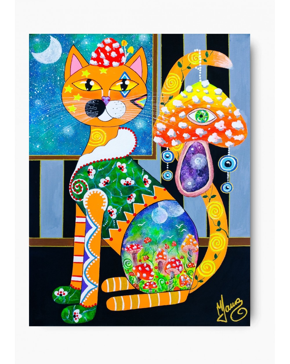 Tablou pictura pisica magica "Mush"